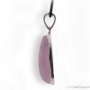 Pendentif pierre Kunzite, à mettre au niveau du chakra du cœur.