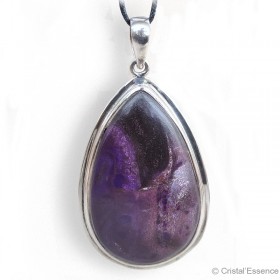 Sugilite en pendentif goutte, pierre d'alignement