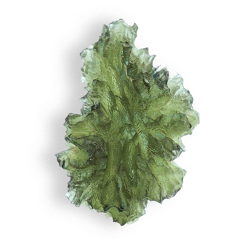 Les Moldavites de Besednice, comme celle-ci, sont très rares : les regarder dans leur transparence