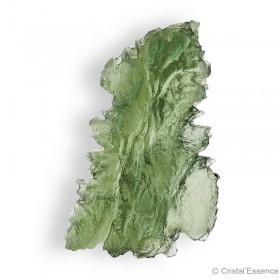 Les Moldavites de Besednice, comme celle-ci, sont très rares. Les regarder dans leur transparence. Pierre de cœur.