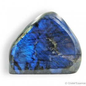 Labradorite bloc poli reflets bleus
