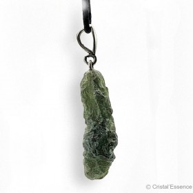 Moldavite spécimen entier brut, pendentif attache, 3,32 g