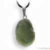 Moldavite authentique en pendentif, pierre d'ouverture du coeur
