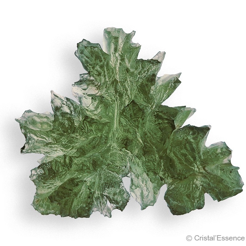 Moldavite de Besednice, très rare, pierre d'ouverture du cœur, d'ouverture à la vie. Les regarder dans leur transparence.