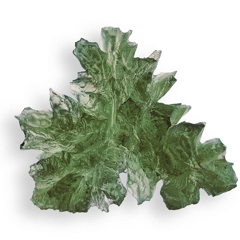 Moldavite de Besednice, très rare, pierre d'ouverture du cœur, d'ouverture à la vie. Les regarder dans leur transparence.