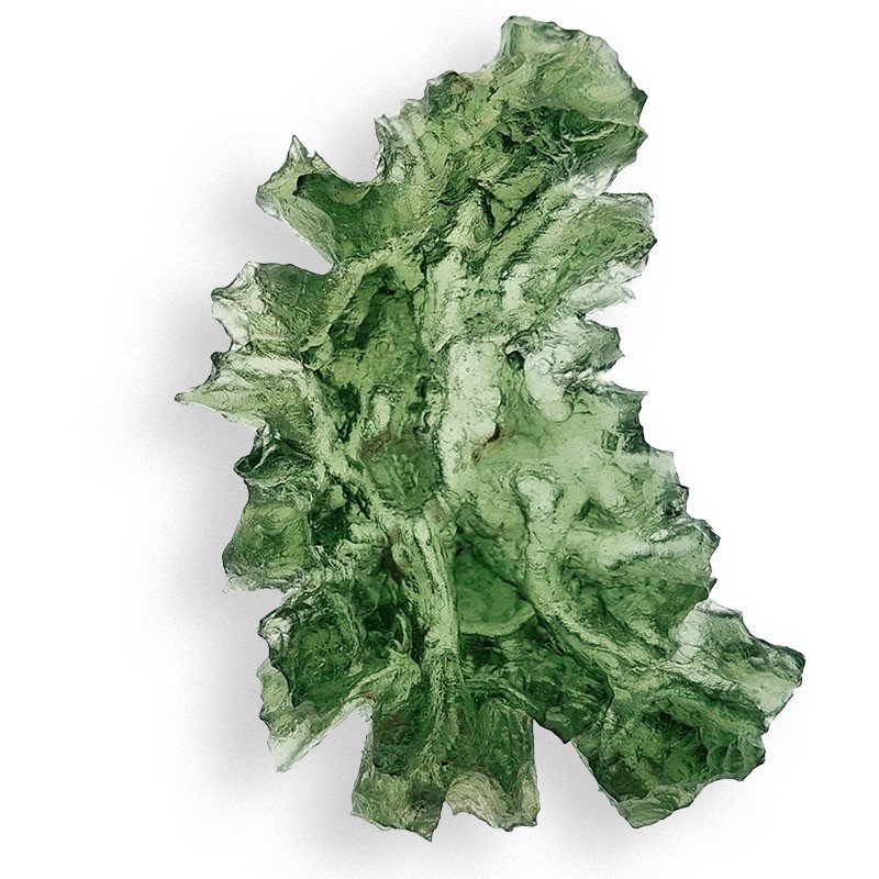 Moldavite de Besednice, 9,4 g, très rare ! grand spécimen entier brut exceptionnel