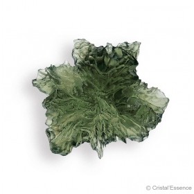 Moldavite de Nesmen Forest, de qualité exceptionnelle, pierre de coeur