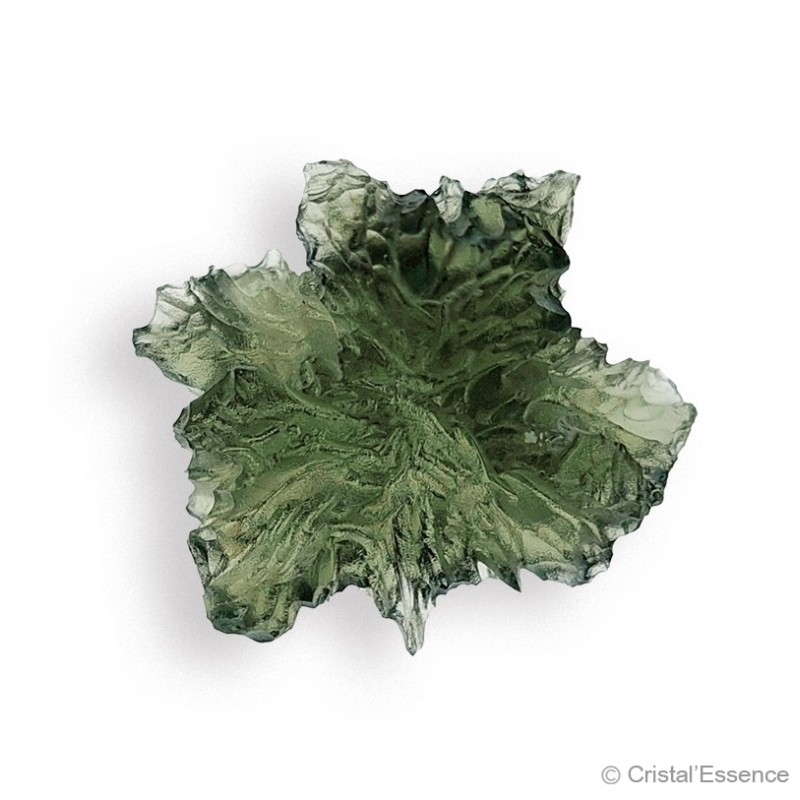 Moldavite de Nesmen Forest, de qualité exceptionnelle, pierre de coeur