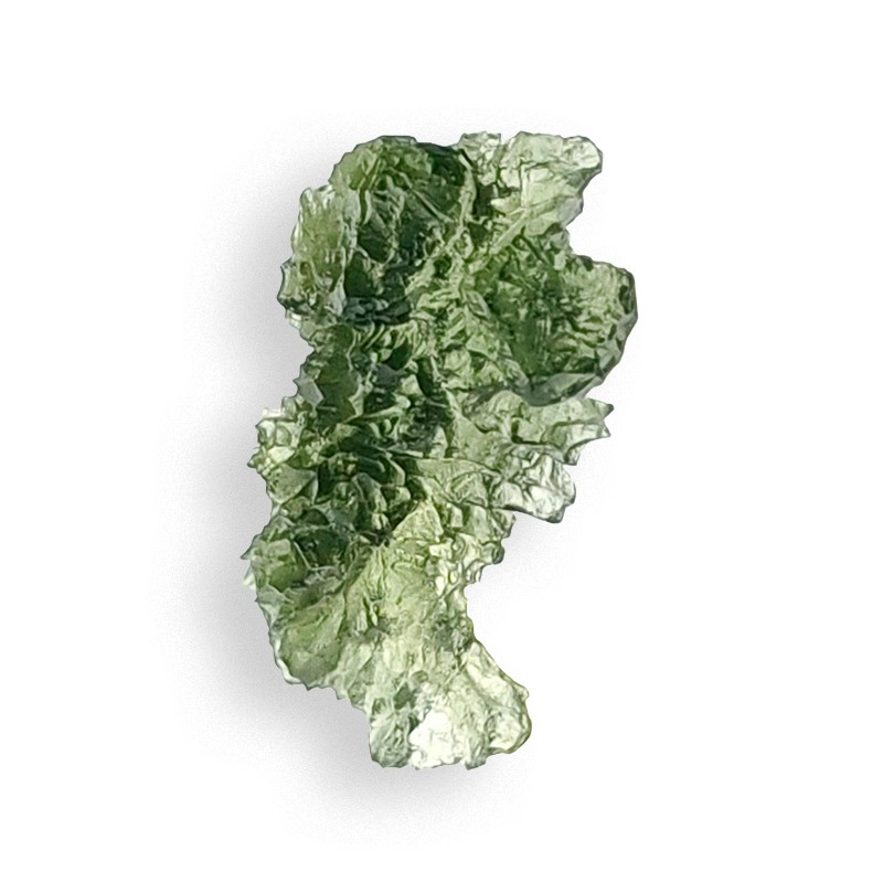 Moldavite de Nesmen Forest, de qualité exceptionnelle, pierre de coeur
