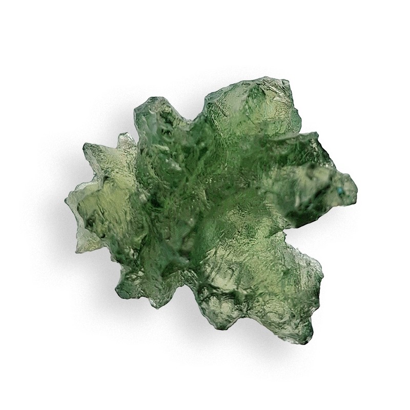 Moldavite de Nesmen Forest, de qualité exceptionnelle, pierre de coeur