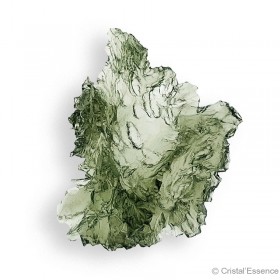 Moldavite de Nesmen Forest, de qualité exceptionnelle, pierre de coeur