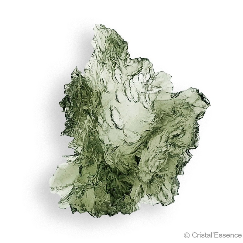 Moldavite de Nesmen Forest, de qualité exceptionnelle, pierre de coeur