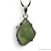 Moldavite authentique en pendentif, pierre de coeur