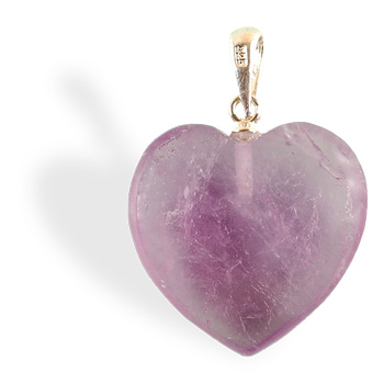 Pendentif coeur Améthyste pour tempérer les désirs