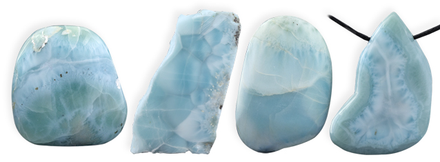 La Pierre Larimar roulée, en plaque ou en pendentif, cette pierre réduit le stress par cristal essence