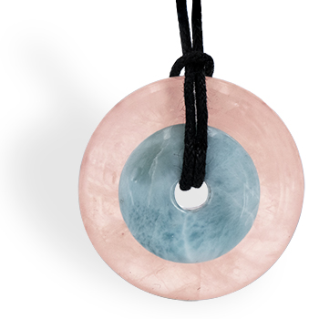 Quartz rose larimar donut