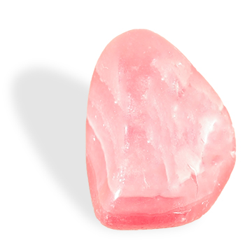 Pierre Rhodochrosite roulée, une pierre de coeur et d'acceptation