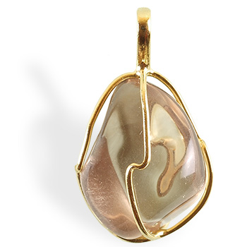 Pendentif Citrine naturelle pour réguler le système digestif